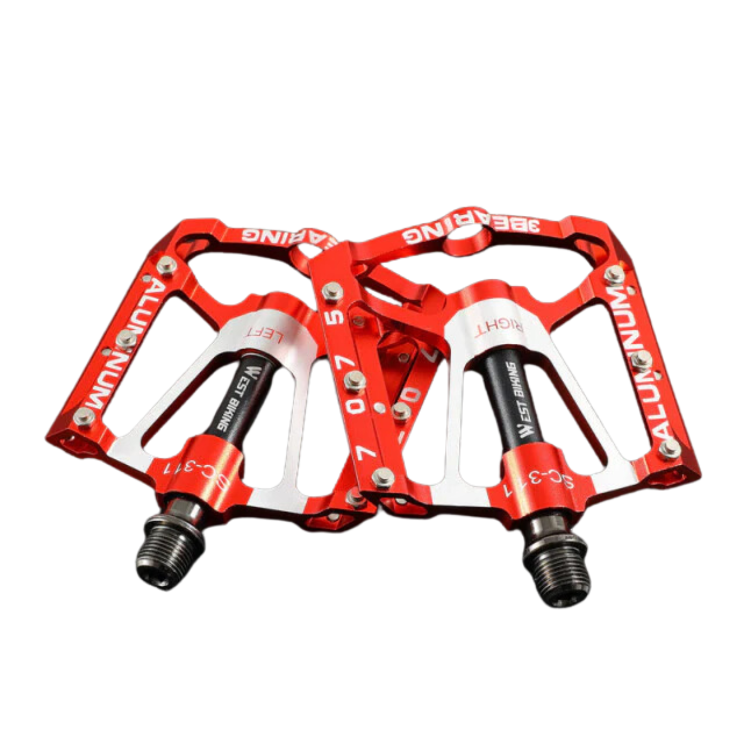 West Biking 3-Bearing Bicycle Pedals Anti-Slip