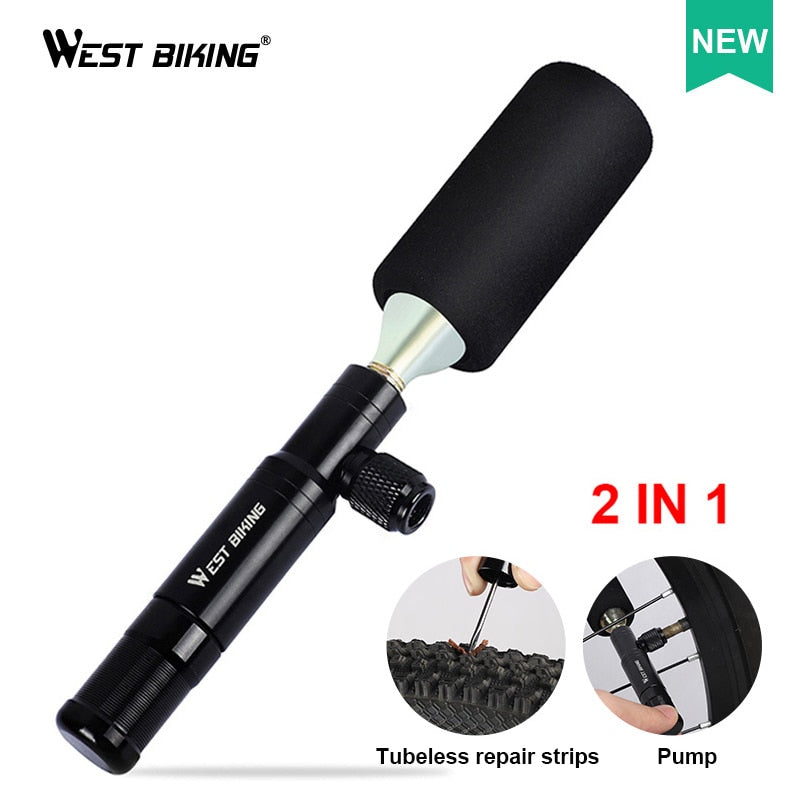 WEST BIKING™ 2 in 1 CO2 Pump & Tubeless Tire Repair Tool