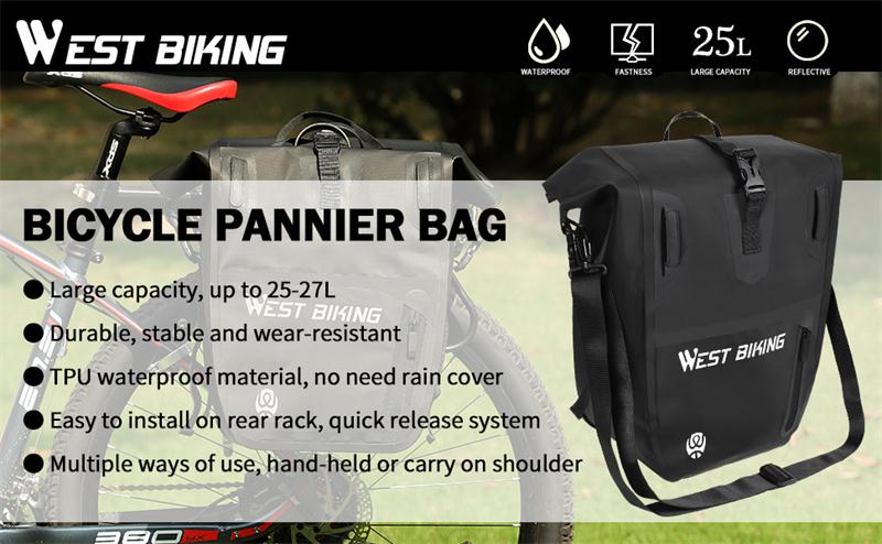 WEST BIKING Multifunctional Bike Bag Rear Seat Trunk Bag